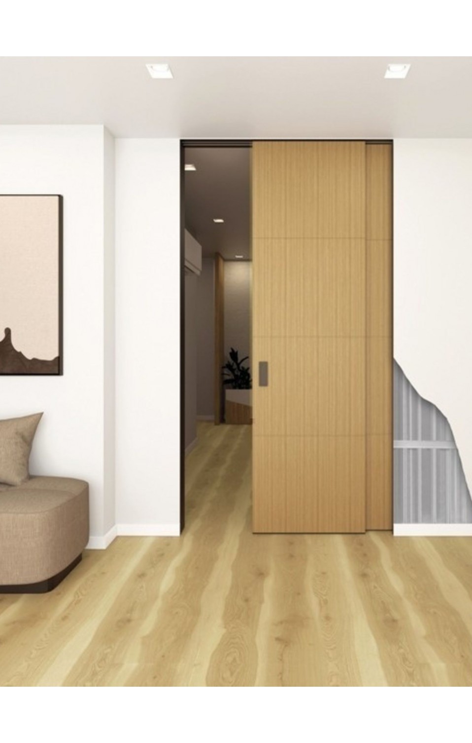 PARALELO WOOD PLUS Heavy-Duty Synchronized Double Sliding Door Frame for developers| DoorHub UAE Itar al bab 